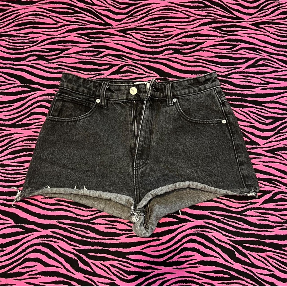 Black Denim Jean Shorts
